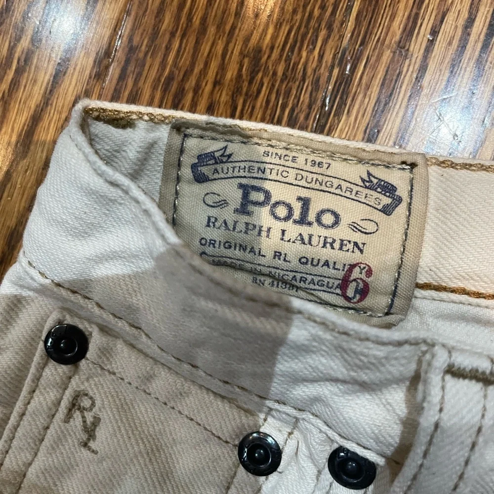 Polo by Ralph Lauren White Denim Straight-Leg Jeans - Picture 3 of 3
